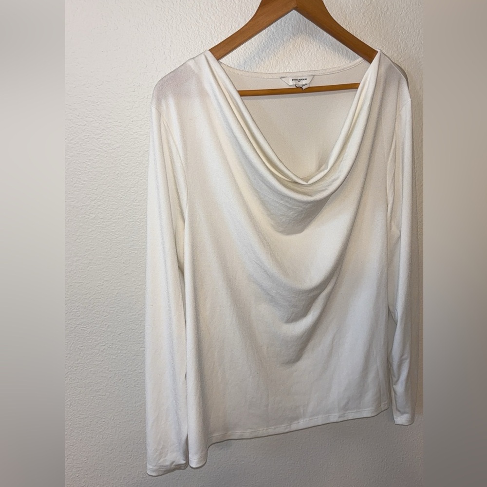 Banana Republic Ivory Long Sleeve Blouse